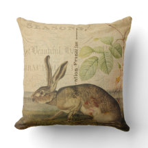 Vintage Hare Animal Illustration Floral Collage