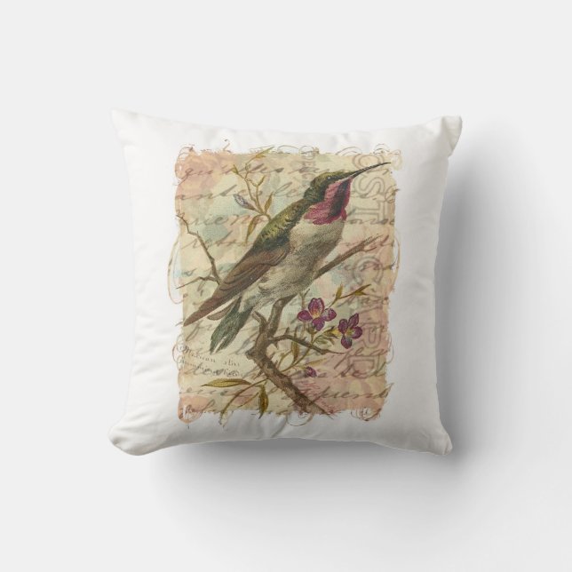 Almofada Vintage Hummingbird (Frente)