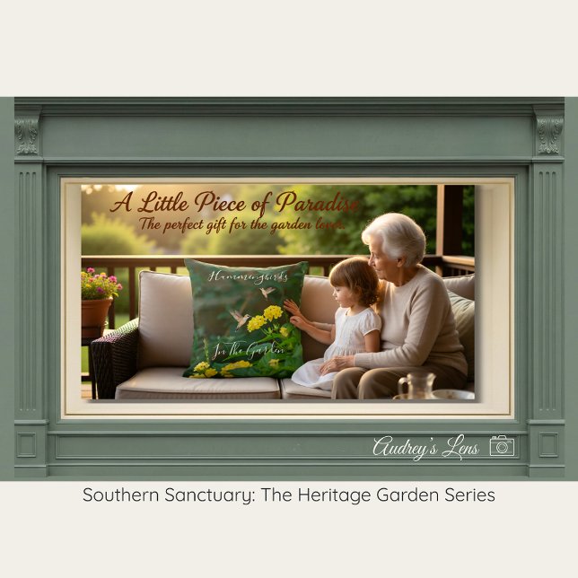 Almofada Vintage Hummingbird & Wildflower Botanical (Criador carregado)