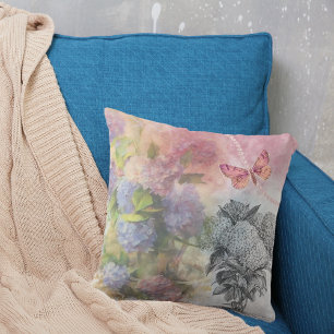 Almofada Vintage Hydrangea Luxury Elegance