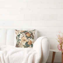 Vintage Ivory Flowers, Padrão de Rosas Multicolore