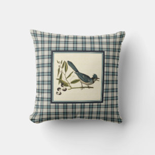 Almofada Vintage Jay azul com o travesseiro decorativo