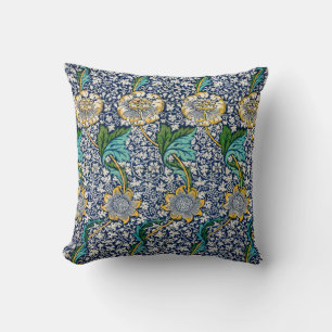 Almofada Vintage Kennet Floral William Morris art Blue