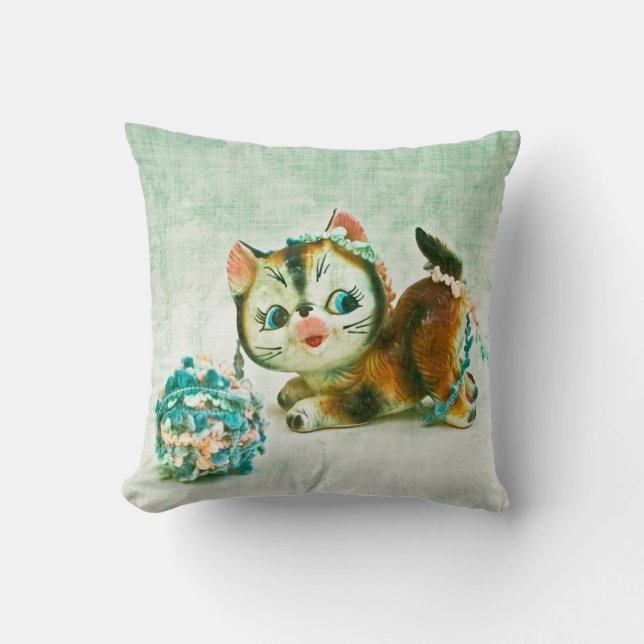 Almofada Vintage Kitty Cat (Frente)