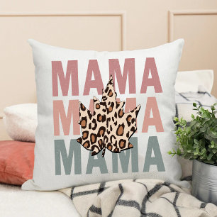 Almofada Vintage Leopard Mama Bonita Aniversário da Melhor 