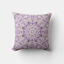 Almofada Vintage Lilac Bloom Kaleidoscope Padrão