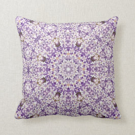 Almofada Vintage Lilac Bloom Kaleidoscope Padrão