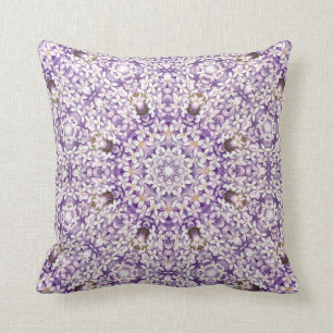 Almofada Vintage Lilac Bloom Kaleidoscope Padrão