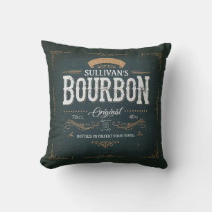 Almofada Vintage Look ADD NAME American Bourbon Whiskey Bar