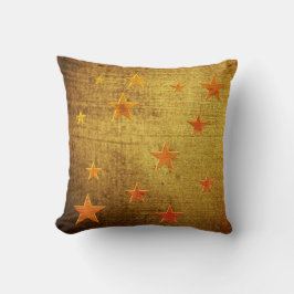 Almofada Vintage-Look gold utilizado, com estrelas