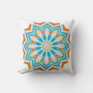 Almofada Vintage mandala, Floral mandala. Mandala oriental.