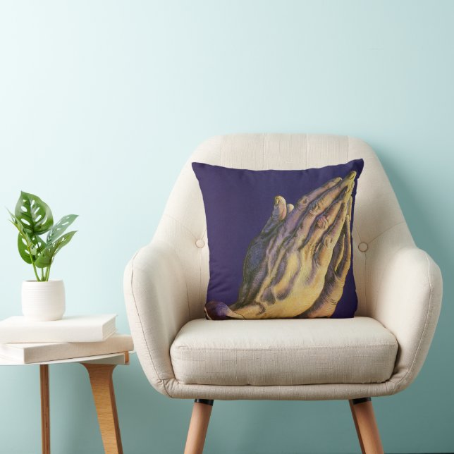 Almofada Vintage Mãos Rezando com Estrela de Belém (Cadeira)