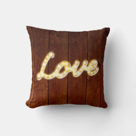 Almofada Vintage Marquee Lights Love Cushion - conselho de 