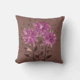 Almofada Vintage Marrom Roxo Floral