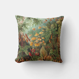 Almofada Vintage Muscinae, Moss Vegetais de Ernst Haeckel
