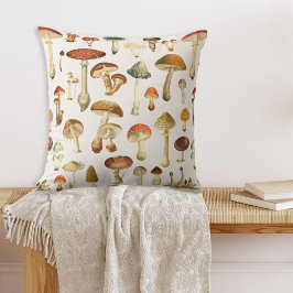 Almofada Vintage Mushroom Pattern