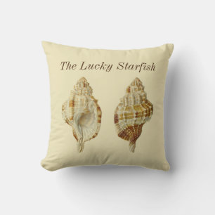 Almofada Vintage Náutica Seashell Personalizada
