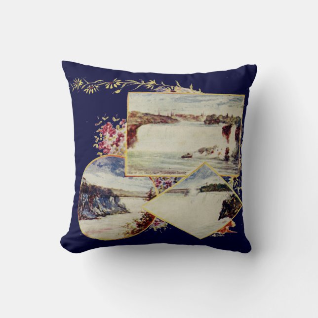 Almofada Vintage Niagara Falls Summer (Frente)