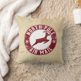 Almofada Vintage North Postage Add Name Christmas