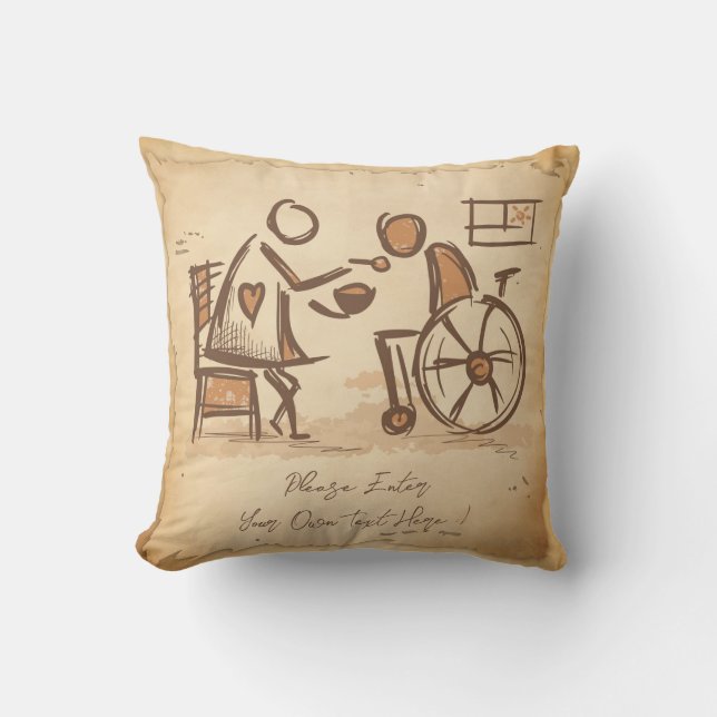 Almofada Vintage Old Fashion Care Assistant (Frente)