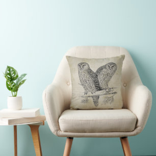 Almofada Vintage Owl Pair