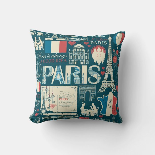 Almofada Vintage parisiense: Legalidade da República France (Frente)