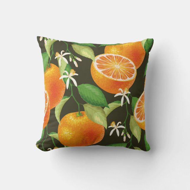 Almofada Vintage pattern with orange (Frente)