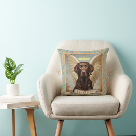 Almofada Vintage Personalizado Chocolate Labrador Angel