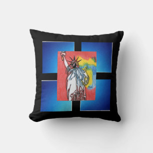 Almofada Vintage Peter Max estátua de travesseiro decorati