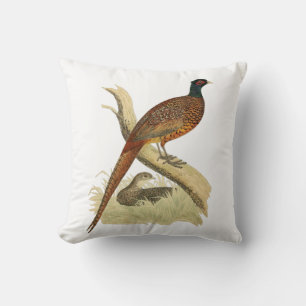 Almofada Vintage Pheasant na Cor de Desenho da Pássaro do B