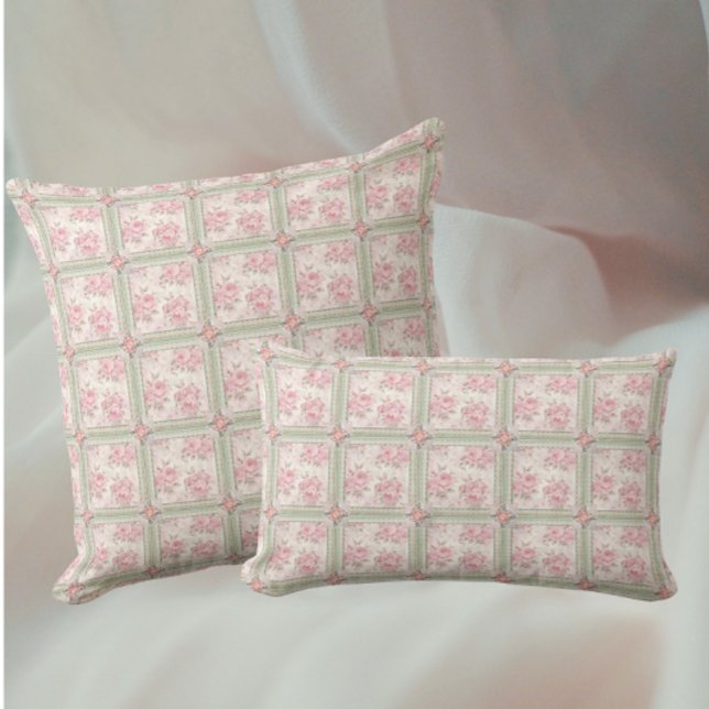 Almofada Vintage Pink Roses Patchwork (Pretty pink patchwork!)