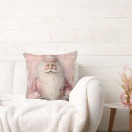 Almofada Vintage Pink Santa Christmas