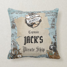 Vintage Pirate Treasure Map Ahoy Matey Anchor Boy