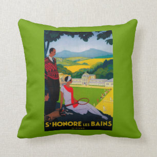 Almofada Vintage PosterEurope de Honore Les Bains