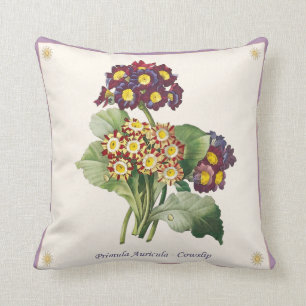 Almofada Vintage Primula Auricula - Travesseiro Cowslip