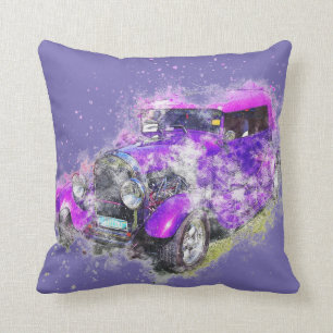 Almofada Vintage Purple Car