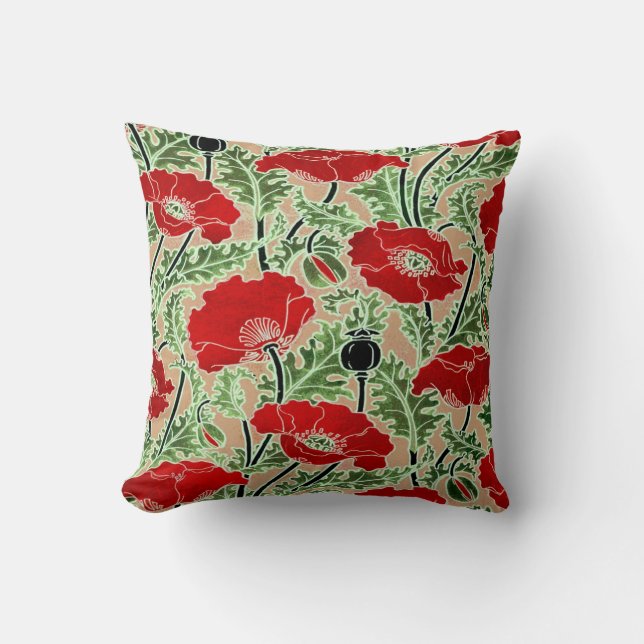Almofada Vintage Red Poppy (Frente)