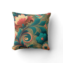 Vintage retro design floral verde