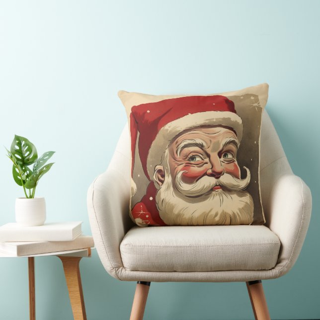 Almofada Vintage Retro Santa Claus (Cadeira)