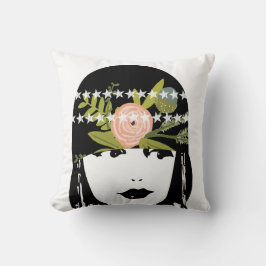 Almofada Vintage Reversible Roaring 20's Flapper Girl