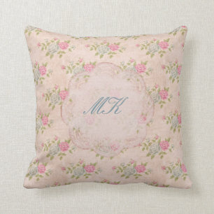 Almofada Vintage Rosa Floral
