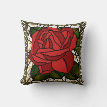 Vintage Rosa vermelha Art Deco
