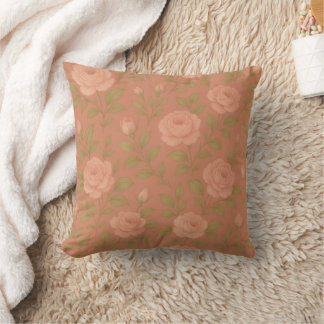 Almofada Vintage Rose Throw Pillow