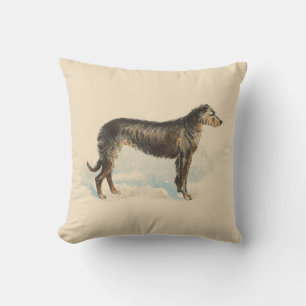 Almofada Vintage Rough Coated Lurcher Elegante Cor-de-rosa
