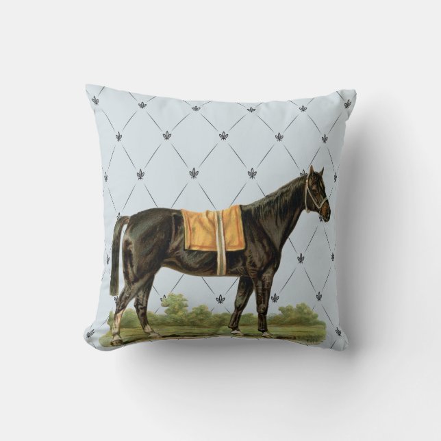 Almofada Vintage Saddle Horse Throw Pillwo (Frente)