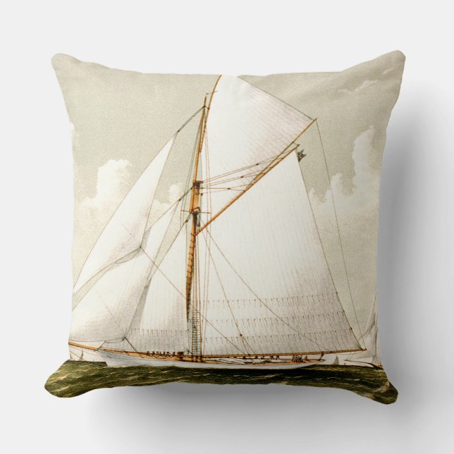 Almofada Vintage Sailboat (Frente)