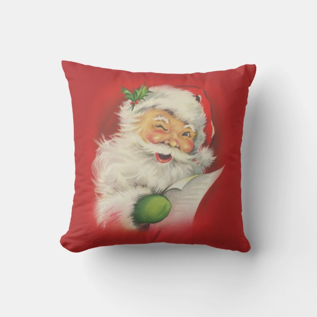 Almofada Vintage Santa Claus Natal (Frente)