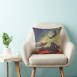 Almofada Vintage Science Fiction, Futurística City on Moon<br><div class="desc">Imagem de viagem de ilustração venenosa e ficção científica de transporte apresentando um clássico livro em quadrinhos retrô sci fi espaço e imagem planetária de astronautas ou aliens viajando em uma espaçonave voando sobre uma metrópole futurista na lua.</div>