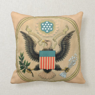 Almofada Vintage Seal dos Estados Unidos da América