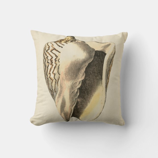 Almofada Vintage Sepia Conch Shell (Frente)